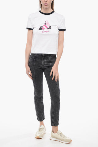 Crew-Neck T-shirt with Maxi Print Back