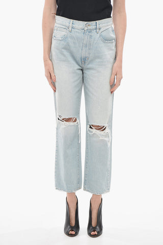 Frayed Hem Distressed Jeans 20,5cm
