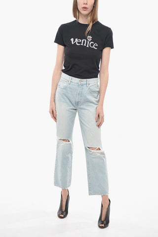 Frayed Hem Distressed Jeans 20,5cm