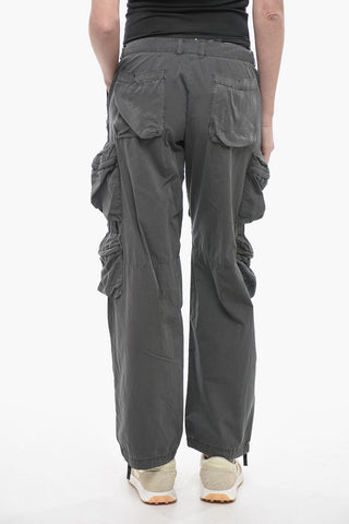 Dark Washed Cargo Pants with Belt Loops