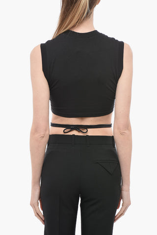 COUTURE Lace-up GARDEN Crop Top