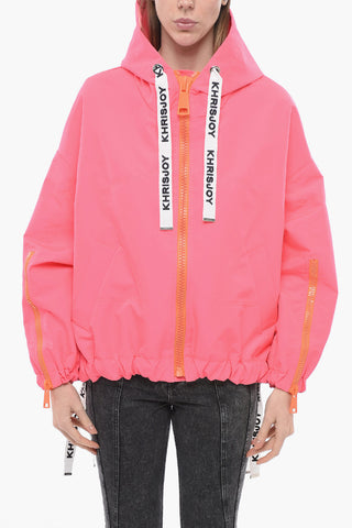 Nylon Windbreaker with Maxi Zip
