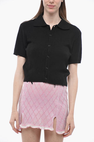 Short Sleeve Terry-Cotton UNISEX Sweater with Polo Neck