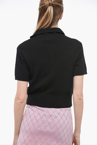 Short Sleeve Terry-Cotton UNISEX Sweater with Polo Neck