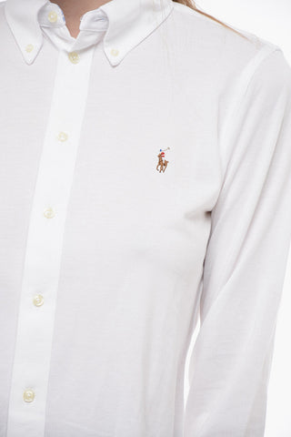 Cotton Jersey Button-Down Collar Shirt