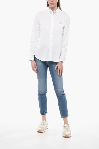 Cotton Jersey Button-Down Collar Shirt