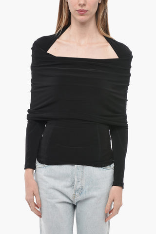 LUTZ HUELLE Off-Shoulder Stretch Top