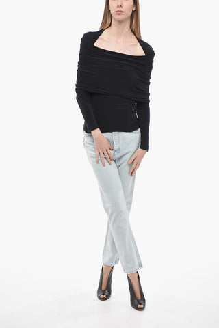 LUTZ HUELLE Off-Shoulder Stretch Top