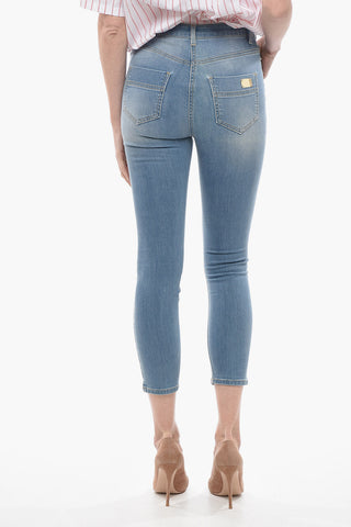 Slim Fit Jeans With Golden Button 13,5cm