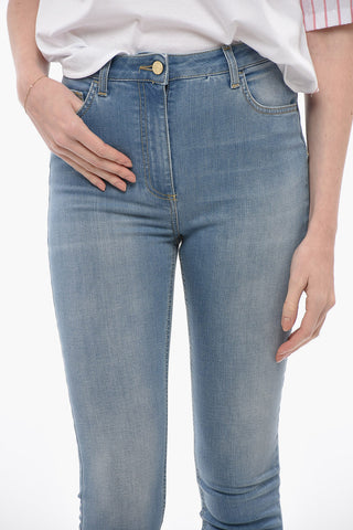 Slim Fit Jeans With Golden Button 13,5cm