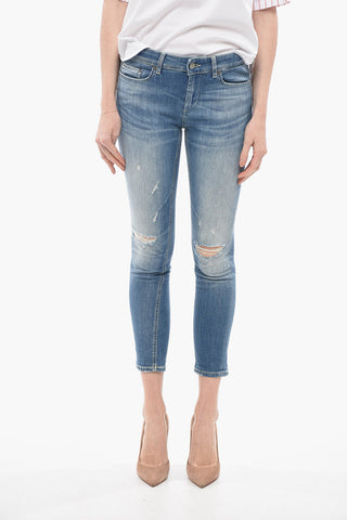 Distressed MONROE Skinny Fit Jeans 14cm