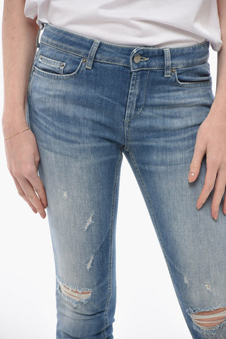 Distressed MONROE Skinny Fit Jeans 14cm