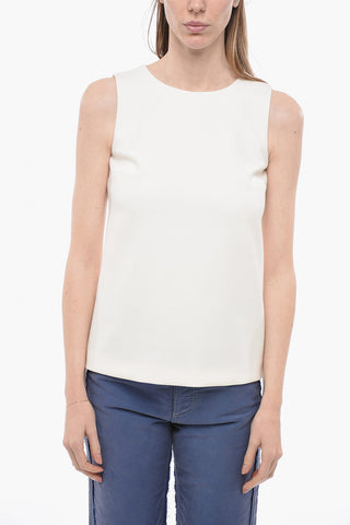 Stretch Wool Tank Top with Back Closure
