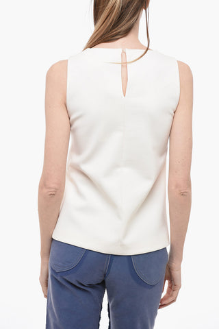 Stretch Wool Tank Top with Back Closure