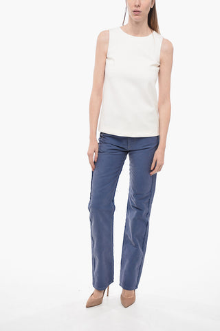 Stretch Wool Tank Top with Back Closure