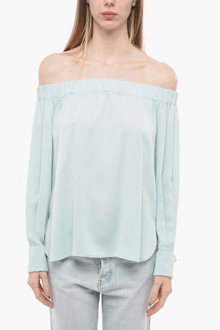 Silk MICHELA Off-Shoulder Blouse
