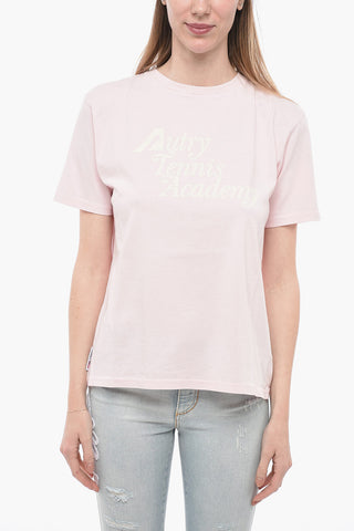 Contrasting Printed TENNIS ACADEMY Crew-Neck T-shirt