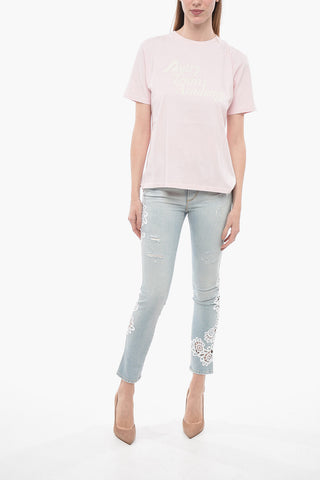 Contrasting Printed TENNIS ACADEMY Crew-Neck T-shirt