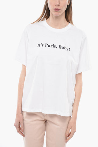 Contrasting Printed Crew-Neck T-shirt