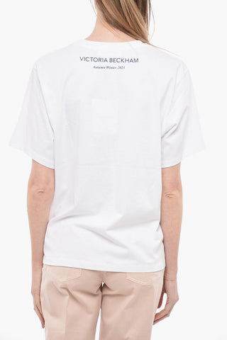 Contrasting Printed Crew-Neck T-shirt