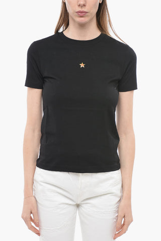 Crew Neck T-Shirt with 3D Iridescent Print