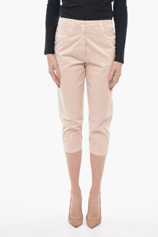5 Pocket Cropped Fit Cotton Pants