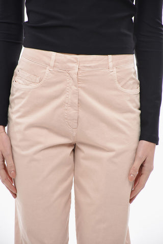 5 Pocket Cropped Fit Cotton Pants