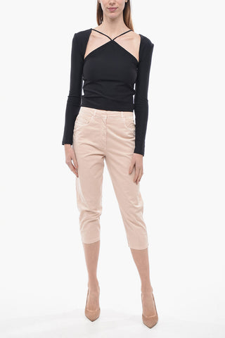 5 Pocket Cropped Fit Cotton Pants
