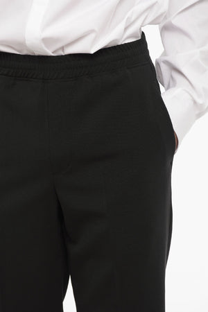 Casual Slim Fit Trousers with Turn-Up Hem