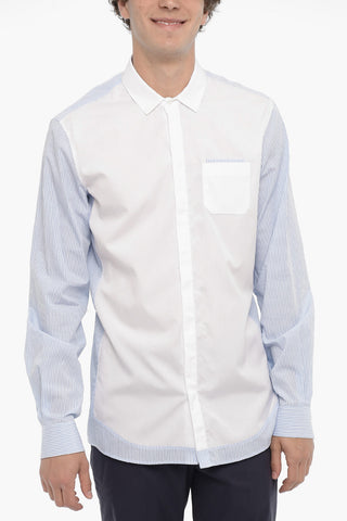 Two-Tone Striped Slim Fit Shirt