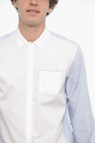 Two-Tone Striped Slim Fit Shirt