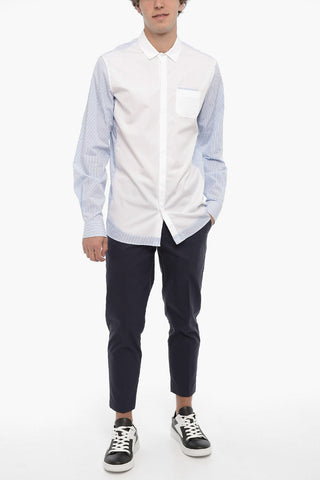 Two-Tone Striped Slim Fit Shirt