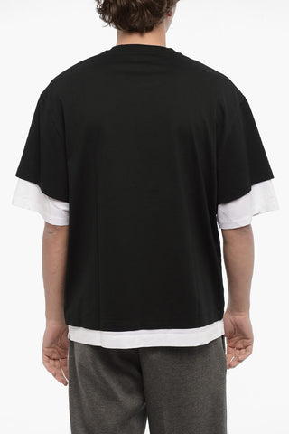 Slim Fit Crew-neck T-shirt with Contrat Egdes