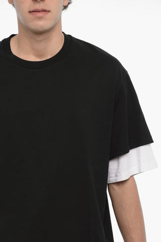 Slim Fit Crew-neck T-shirt with Contrat Egdes