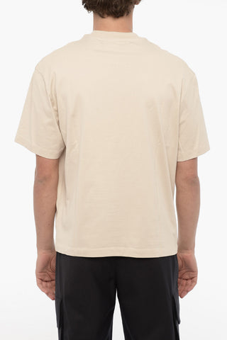 Slim Fit Crew-neck T-Shirt with Piercing Detail