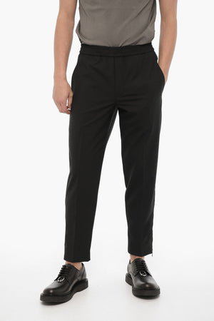 Slim Fit Pants with Ankle Zip