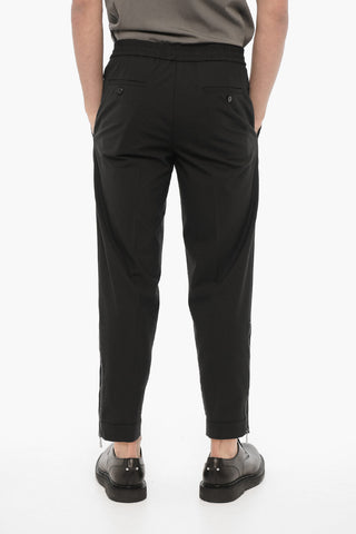Pantaloni Slim Fit con Zip alla Caviglia