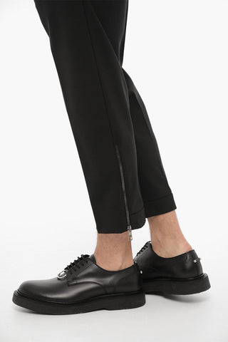 Pantaloni Slim Fit con Zip alla Caviglia