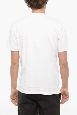 Solid Color Slim Fit Crew-neck T-Shirt with Contrasting Detail
