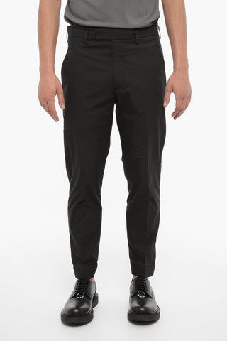 Slim Fit Chino Pants with Adjustable Ankle