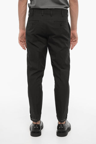 Slim Fit Chino Pants with Adjustable Ankle