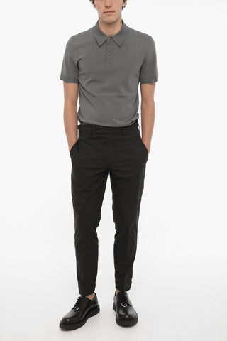 Slim Fit Chino Pants with Adjustable Ankle