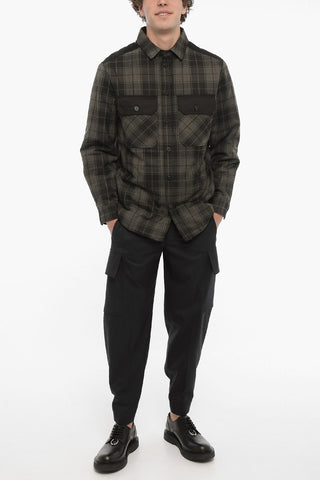 Overshirt Imbottito a Quadri con Doppio Taschino