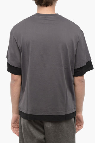 Slim Fit Crew-neck T-Shirt with Contrasting Edges