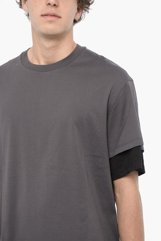 Slim Fit Crew-neck T-Shirt with Contrasting Edges