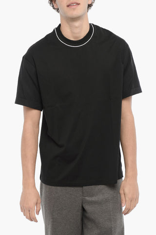 Easy Fit Crew-neck T-Shirt with Contrasting Detail
