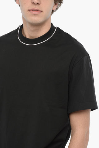 Easy Fit Crew-neck T-Shirt with Contrasting Detail