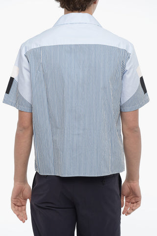 Geometric Patterned CUBIST FAIR-ISLE Cotton Shirt