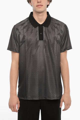 Thunder Bolt Printe Slim Fit Polo Shirt