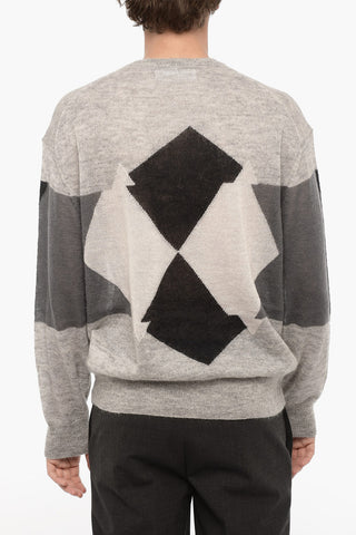 Maglia Girocollo con Motivo Argyle